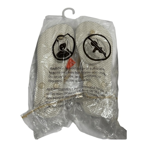 Joe Fresh Flip Flops Set Black Striped and Champagne Size 6 - Picture 4 of 5